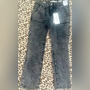 Mid Rise Straight Black Wash Calvin Klein Girls Jeans Size 10
